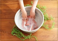 軽い押し洗いもOKです（ブルーミング中西提供）