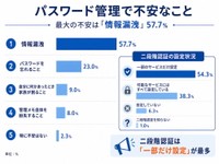 パスワード管理で一番不安なこと（提供画像）