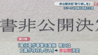 非公開決定通知