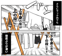 上段にはシャツ、下着は下の段という徹底（アマットル・キナさん提供）