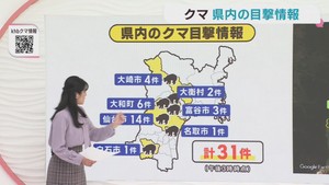 自転車通勤の男性がクマと衝突しけが　仙台市が電動スクーターで注意呼び掛け