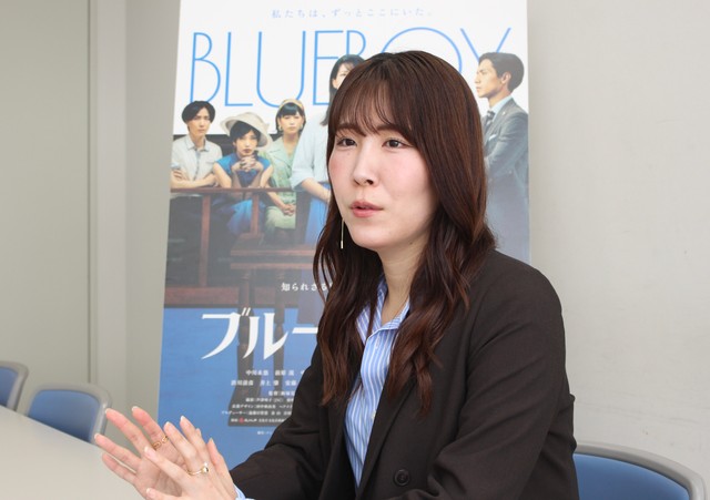 映画「ブルーボーイ事件」に主演した中川未悠さん＝神戸市内