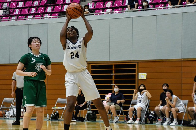【女子決勝】日本航空―富士学苑（全国高校総体バスケ山梨県大会）