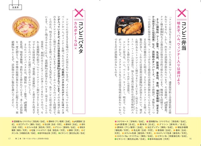 私たちがよく口にする「コンビニ弁当」「コンビニパスタ」にはどんな食品添加物が使われていて、どんな危険があるのかがよくわかります