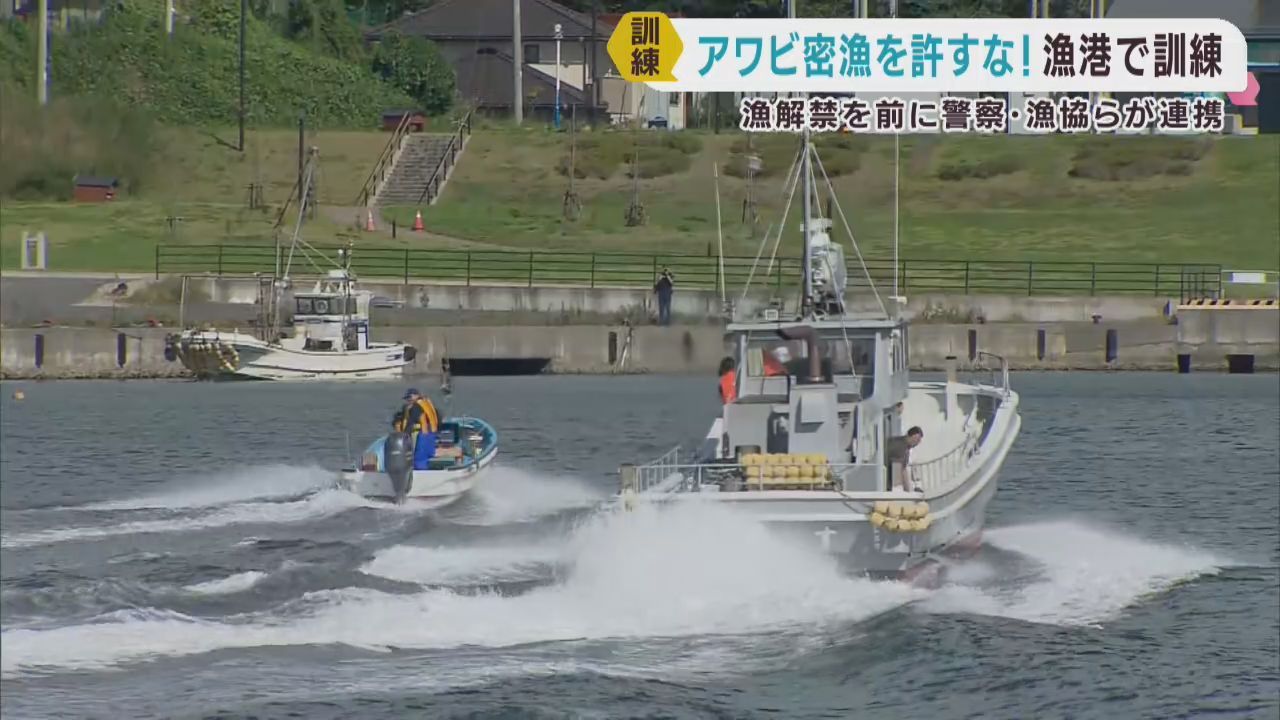 密漁を取り締まる訓練　アワビ漁解禁を前に　宮城・気仙沼市