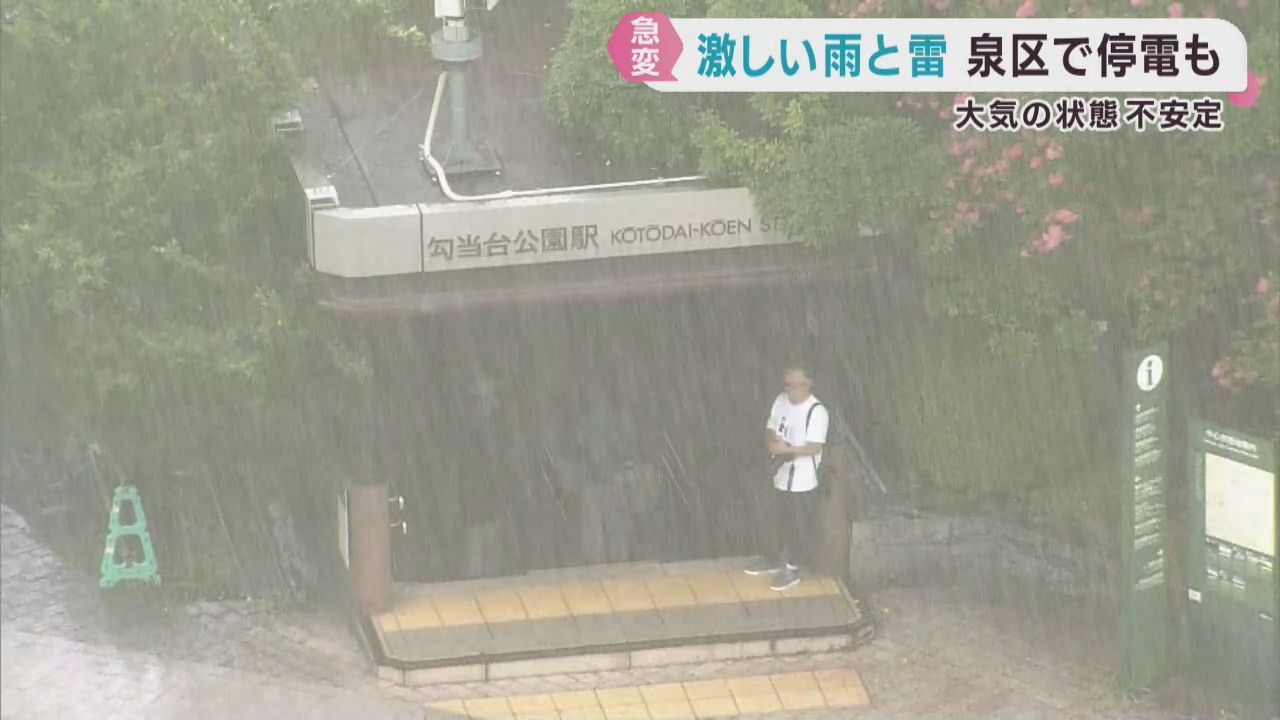 宮城県で局地的に激しい雨や雷　仙台・泉区南中山では一時８００軒が停電