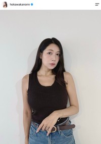 穂川果音さん、上下ユニクロコーデ披露（本人の公式インスタグラムから）