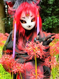 猫の妖怪としてその世界観や表現を発信している猫魈 時雨さん／猫魈 時雨さん（@shigure_nyao）提供