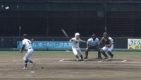 先制のタイムリーを打った蓬莱／中道選手