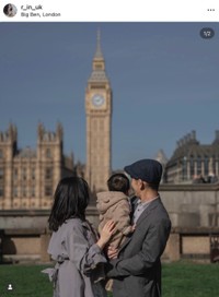 イギリス在住6年目の日本人女性「RINA」さん家族（本人のインスタグラムから）