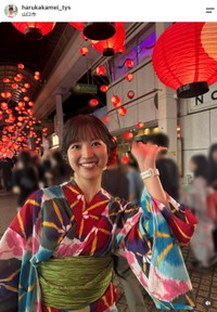テレビ山口アナウンサー亀井晴加さんの公式インスタグラムから