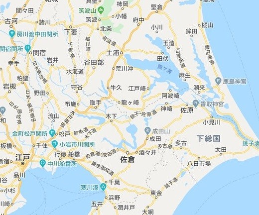 気分はタイムスリップ…江戸後期の関東地方のGoogleマップ風地図 気分はタイムスリップ…江戸後期の関東地方のGoogleマップ風地図