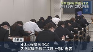 宮城県警　警察官採用試験始まる　去年より受験者は増加