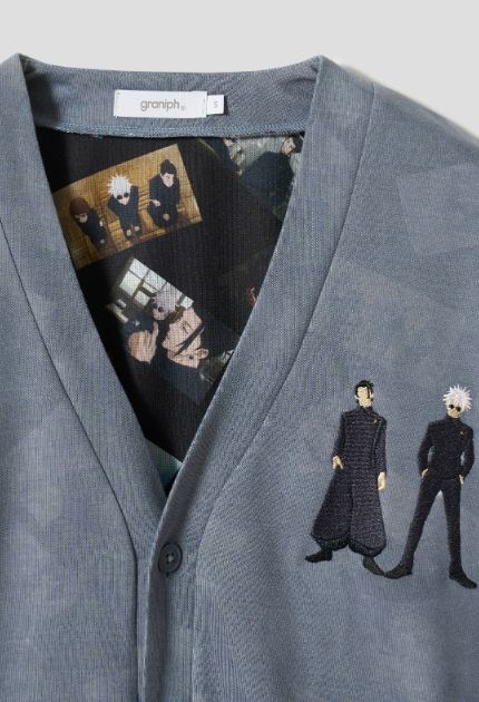 呪術廻戦 ×graniph グラニフ ダブルフェイスカーディガン XL グレー 8/25発売】アニメ「呪術廻戦」とグラニフがスペシャルコラボ！ クール