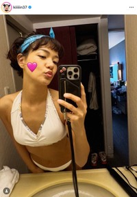 吉本新喜劇・金原早苗さん「自分史上一番良い体で写真撮影」（本人の公式インスタグラムから）