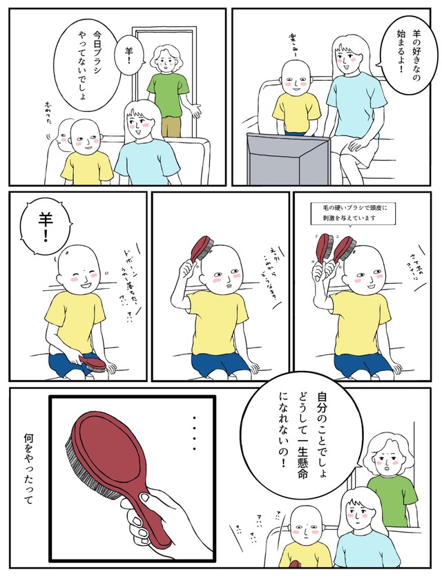 【漫画】『「髪が無かった、ただそれだけのこと」〜治したい母と治れない私〜』10（羊と狼さん提供）