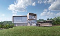 リニューアル後の京都府丹後郷土資料館の外観イメージ。本館（右）横に新館を新設する（府教委提供）