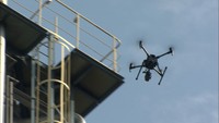 設備の点検にドローン導入に向け、石油化学工場でテスト飛行　岡山・倉敷市