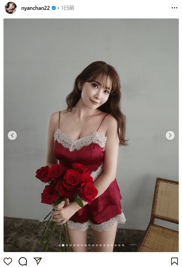 小嶋陽菜のインスタグラム（＠nyanchan22）より