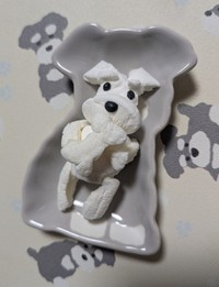 マシュマロで形どったシュナウザー（画像提供：シュナファイブさん）