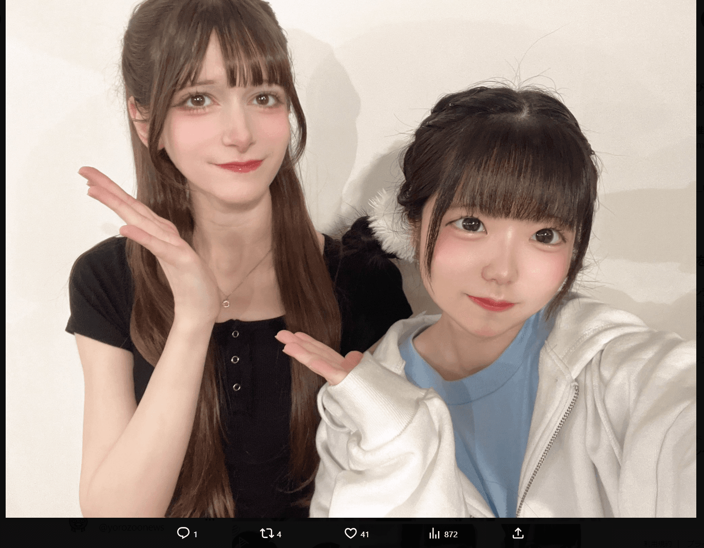 成宮れののX(＠reno_dollykiss)より