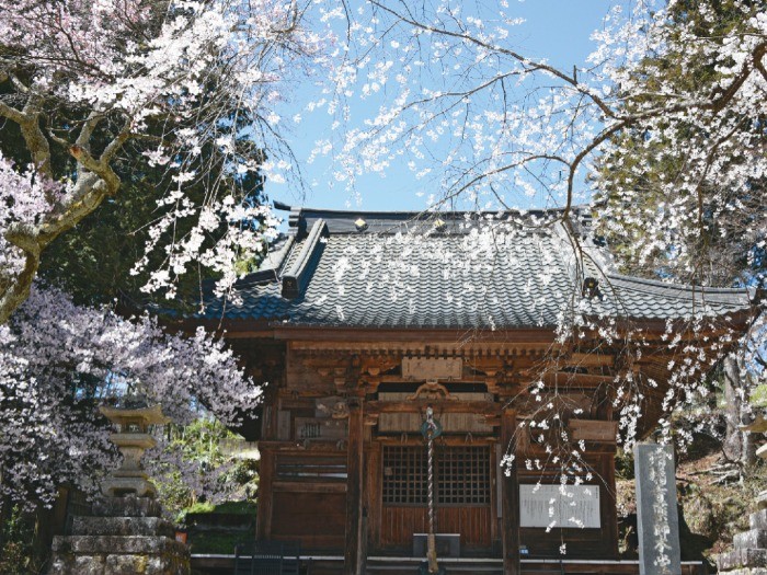 本堂奥の瑠璃光殿に薬師瑠璃光如来三尊像が収蔵されている