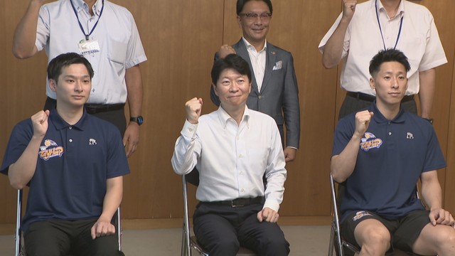 B3トライフープ岡山が開幕へ決意　岡山県庁