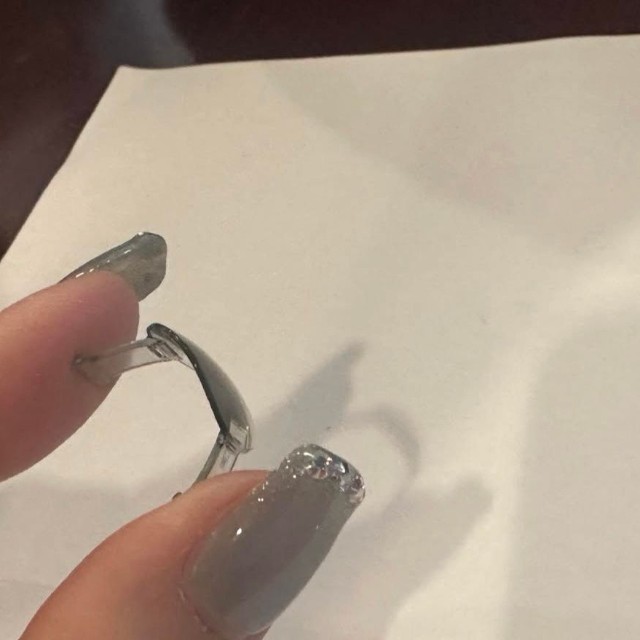 謎のプラスチックパーツを横から撮影／カーラキャットカフェさん提供