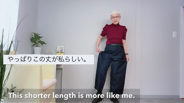 短め丈にこだわりをもっているロコリさん／ロコリさん（@rokori.1951）提供
