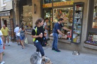 サンマリノ旧市街のスーパーマーケット＝2022年7月、サンマリノ、本間沙織撮影