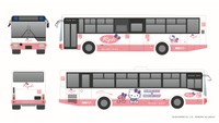 バスの車体イメージ　© 2026 SANRIO CO., LTD. APPROVAL NO L665167