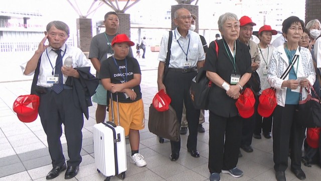 戦没者追悼式参列へ岡山の遺族が出発　JR岡山駅