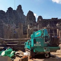 世界遺産の修繕にも活躍（前田製作所提供）