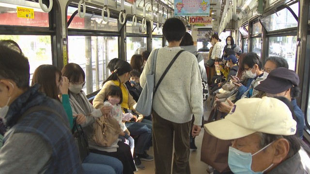 路面電車とバスの運賃無料デー　岡山
