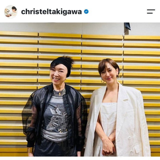 滝川クリステル（christeltakigawa）さんのインスタグラムより＝2025年8月14日
