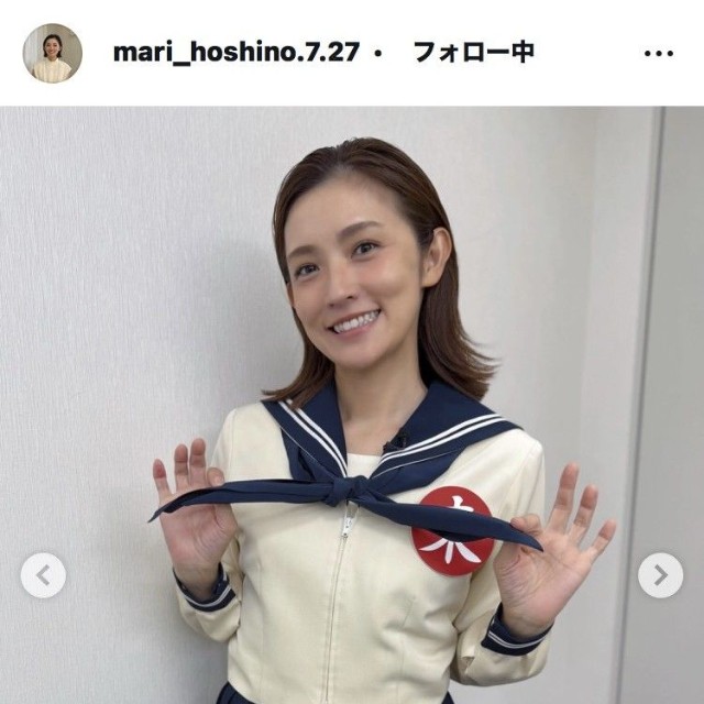 星野真里のインスタグラム＠mari_hoshino.7.27より