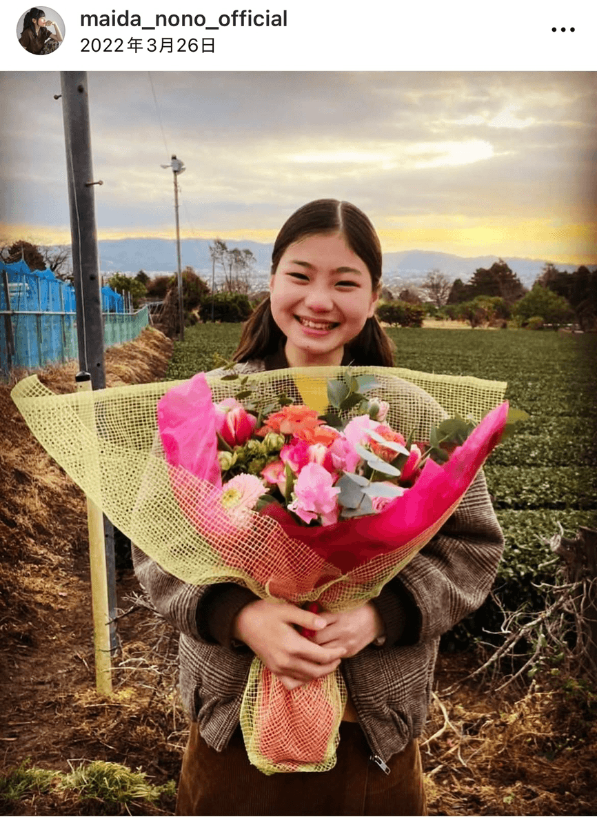 「『妻、小学生になる。』ご視聴いただきありがとうございました」（毎田暖乃 (@maida_nono_official)さんのインスタグラムより）