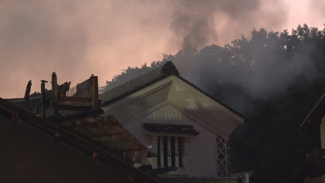 火事があった現場　5日午後8時ごろ