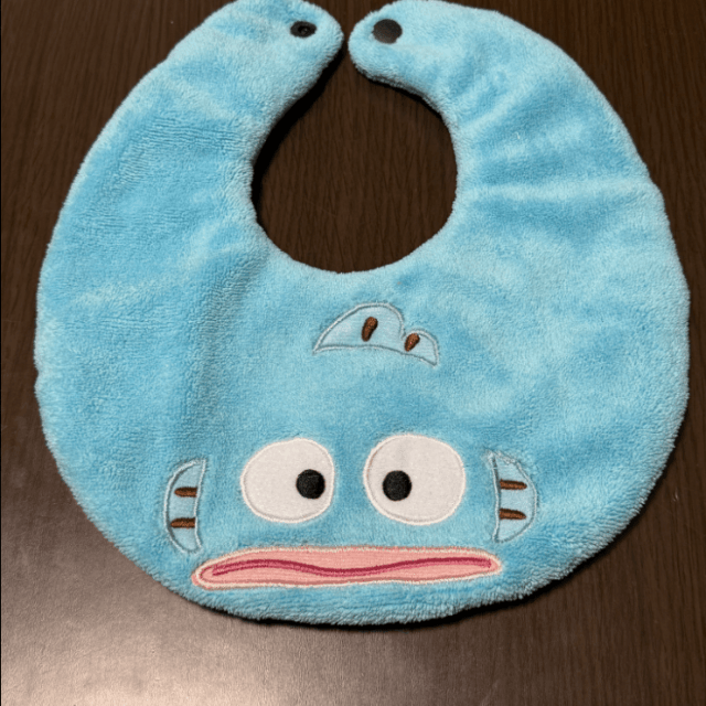 よだれを“ドン”と受け止めるからハンギョドン。吸水力もつぶらな瞳もバッチリ（画像提供：HIMAYURIさん）