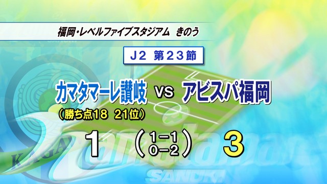 Ｊ２カマタマーレ讃岐　アウェーで福岡と対戦