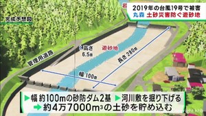 ２０１９年台風１９号で豪雨被害　宮城・丸森町で土砂災害を防ぐ遊砂地工事が始まる