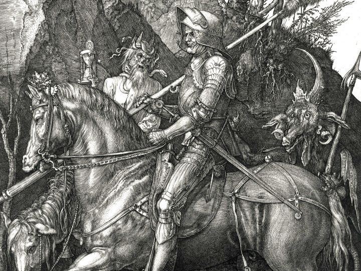 デューラー「騎士と死と悪魔」(部分)