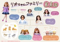 リカちゃんの家系図　パパはフランス人で、リカちゃんはまだ11歳の小学生だったのか…　© ＴＯＭＹ