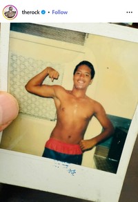ドウェイン・ジョンソンのインスタグラム@therockより(13歳の写真)
