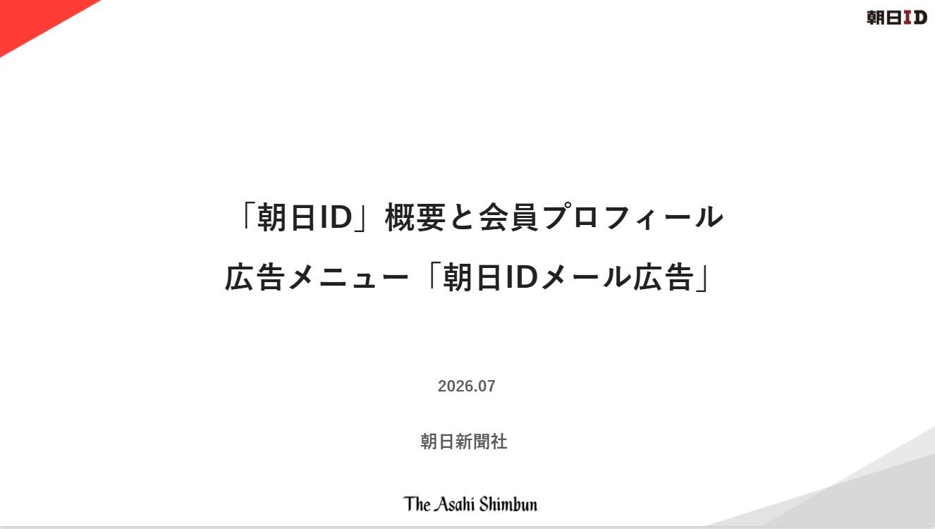 サムネイル_「朝日ID」概要と会員プロフィール広告メニュー「朝日IDメール広告」