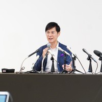 会見する石丸伸二氏