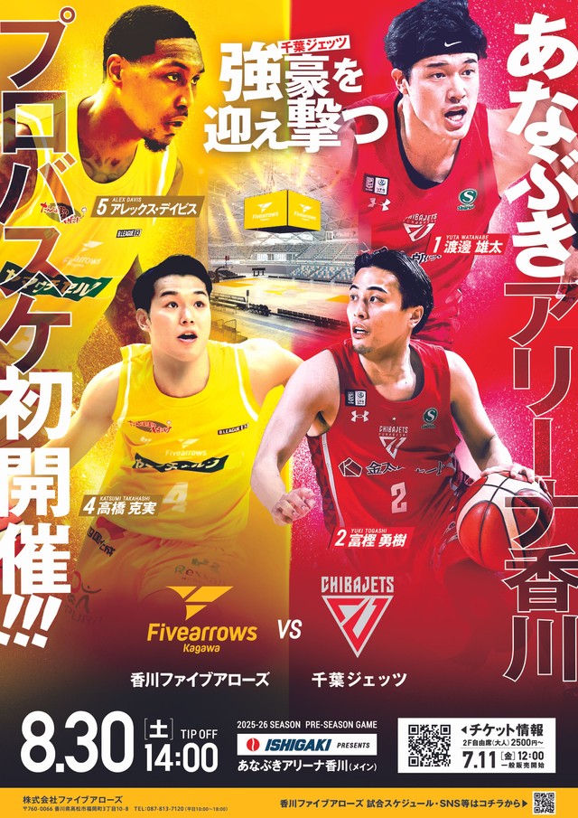 香川ファイブアローズが千葉ジェッツと対戦
