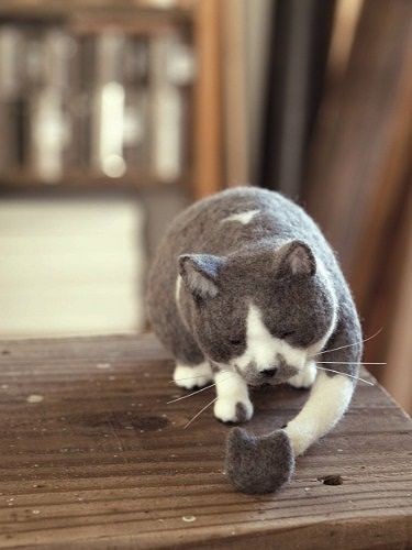 「くまお」の羊毛フェルト　（提供写真）