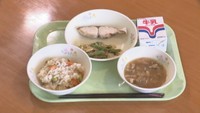 給食にサワラが登場