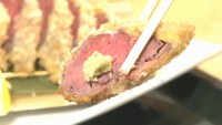 “牛肉の女王”使ったうま味たっぷり「牛かつ」　とんかつと両方味わえる欲張りメニューも　岡山【ほっとマルシェ】